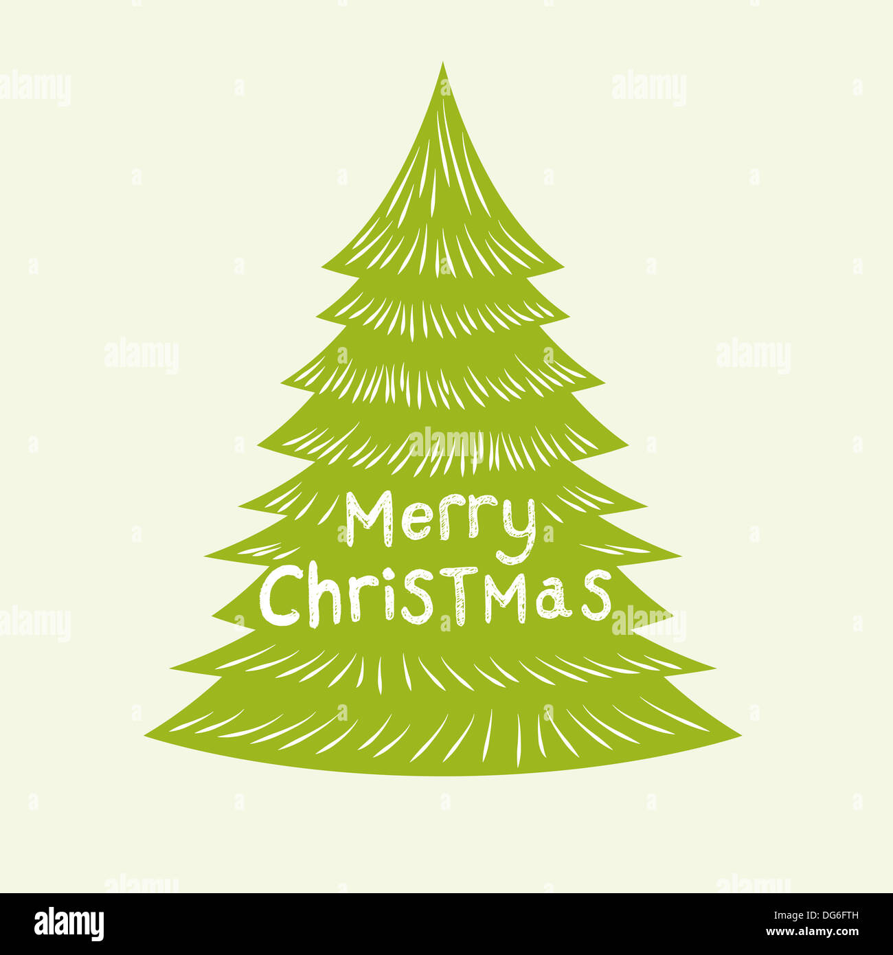 Merry Christmas Tree Vector, Xmas-Vektor-illustration Stockfoto