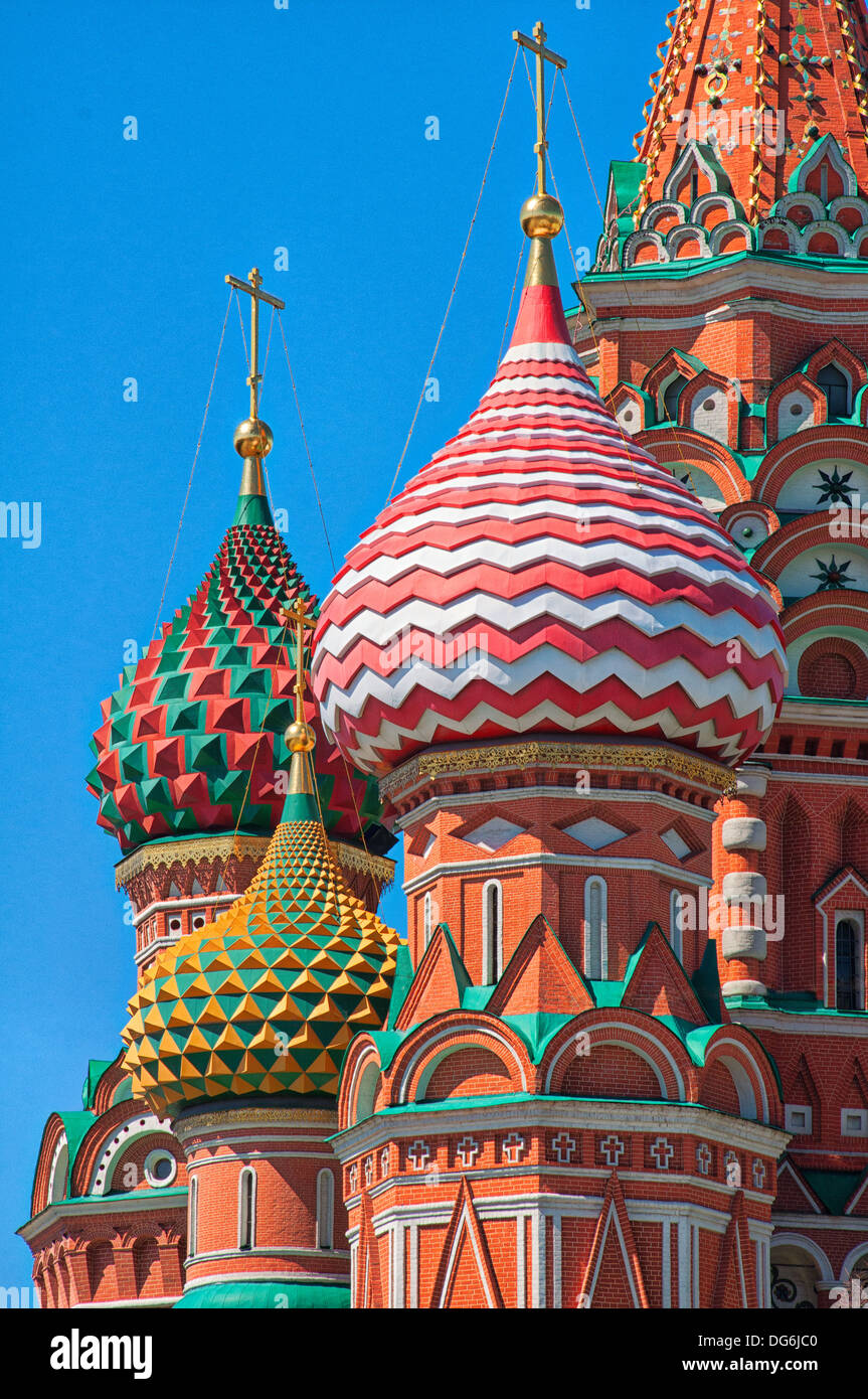 Moskau St. Basilius-Kathedrale-Kuppel Stockfoto