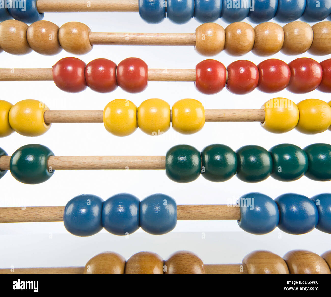 Childrens Abacus - Rechner mit allen Perlen nach dem Zufallsprinzip Seiten  Stockfotografie - Alamy
