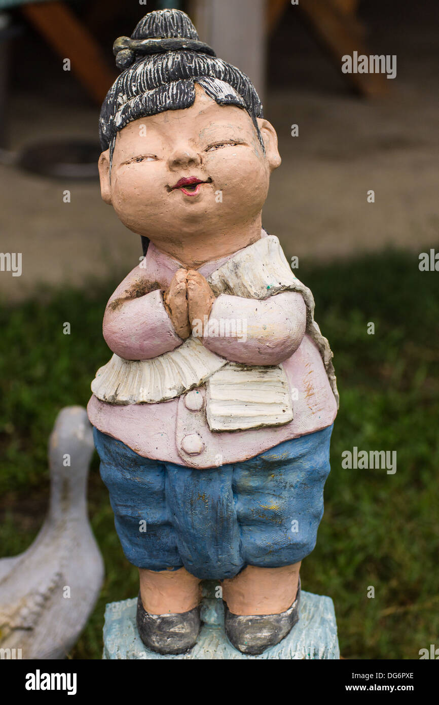 Thai Kinder Figur, Clay thailändische Kunst Stockfoto