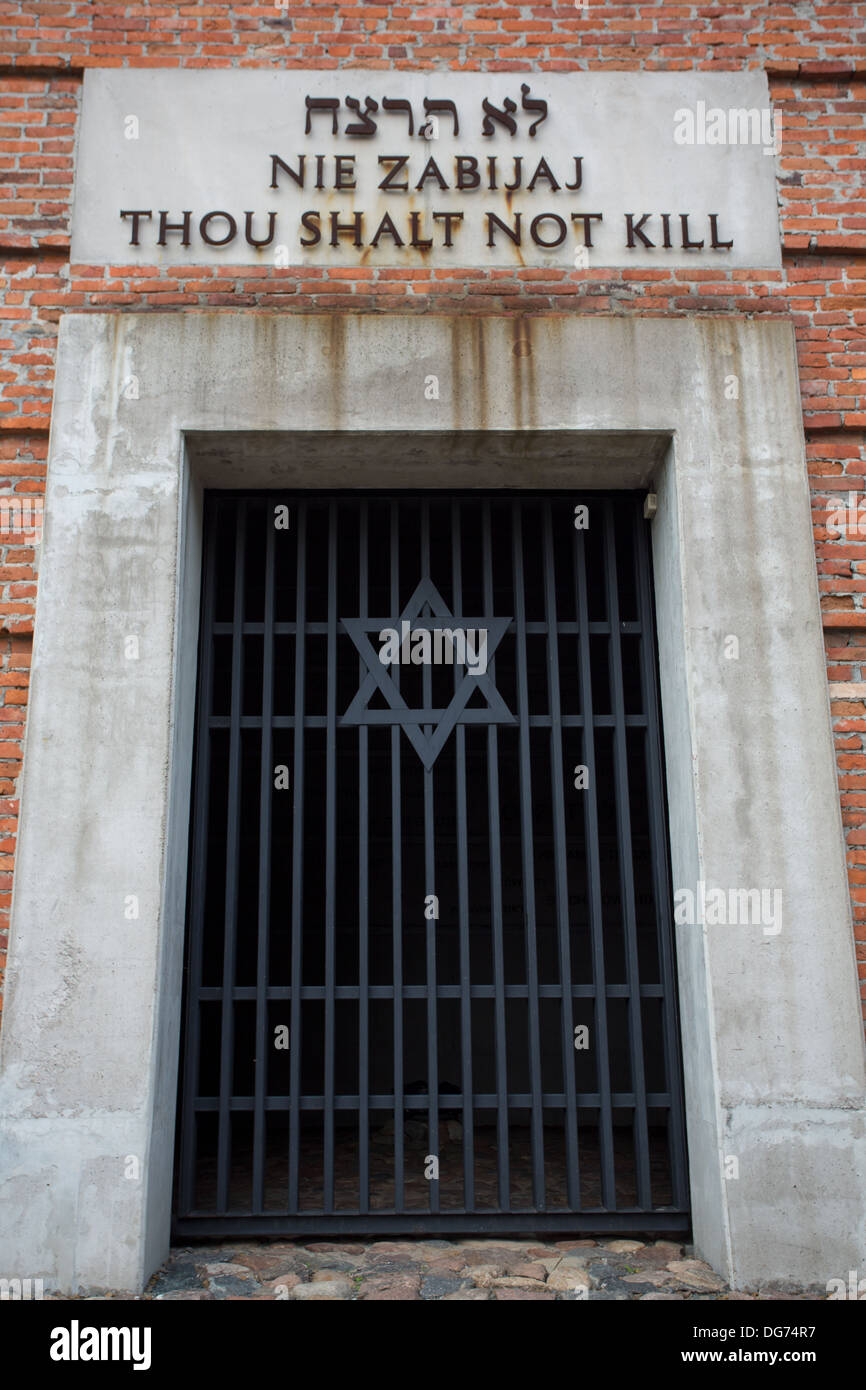 Radegast Station - das Denkmal der Juden aus Lodz, die während des Krieges gestorben. Es wurde während des zweiten Weltkrieges gebaut. Stockfoto