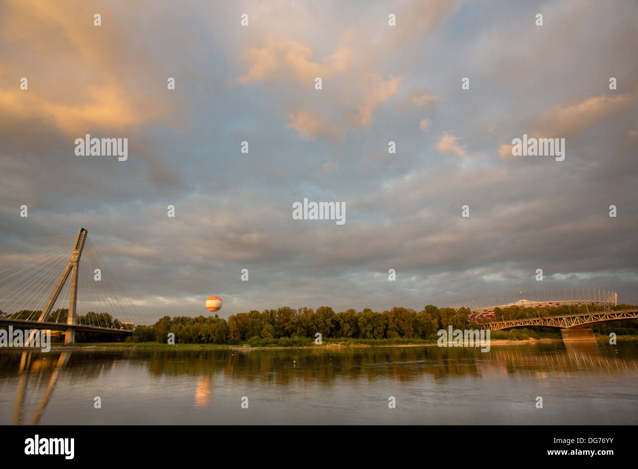 Die Fusse Brücke über die Weichsel, am 19. September 2013 Stockfoto