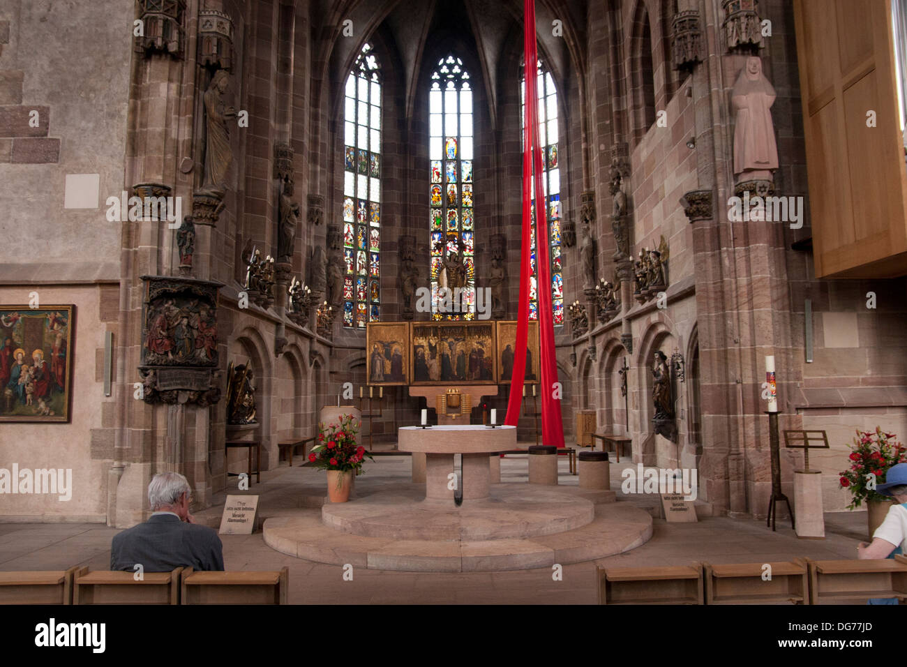 Frauenkirche in Nürnberg. Stockfoto
