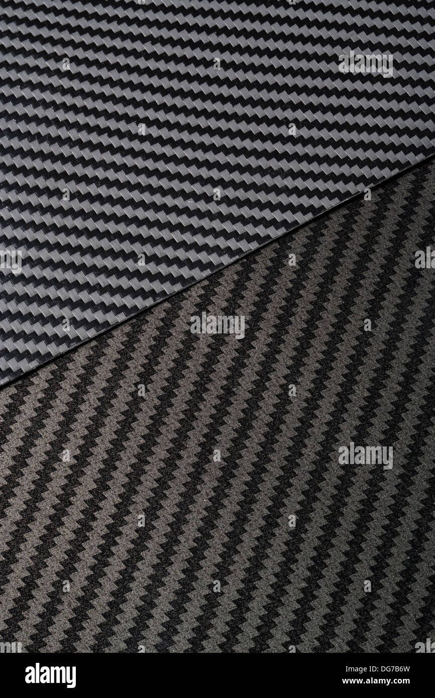 Ursprünglichen Carbone Faser. Hintergrund schwarz Auto Tecture Carbone dunkel Material original Kohlefaser Patern roh echt-Carbon gesichtet Stockfoto