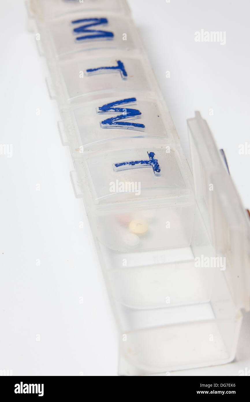 Eine 7-Tage-Pille-Veranstalter Stockfoto