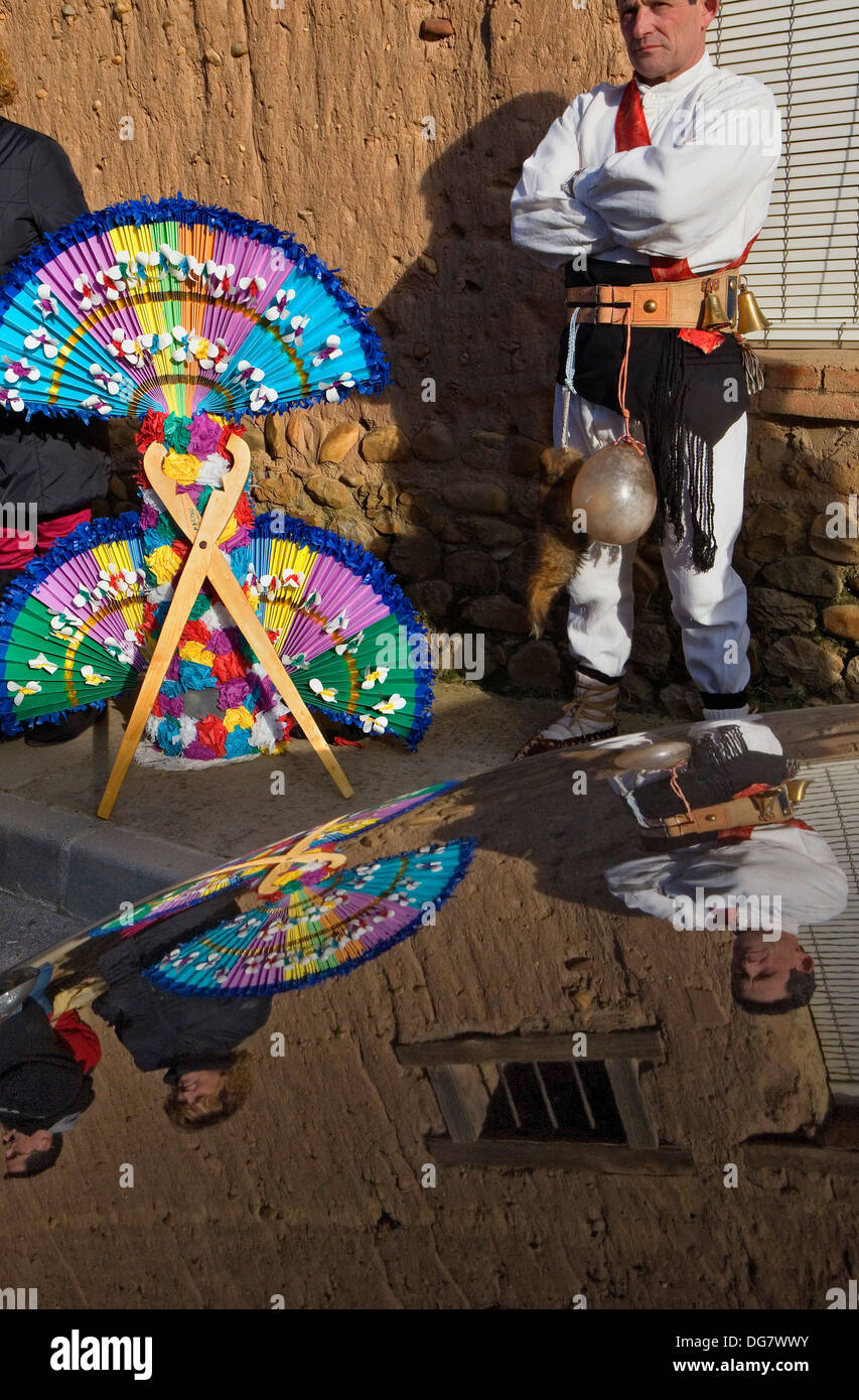Antruejo (Karneval). Guirrio. Lamas De La Ribera. León. Castilla y León. Spanien Stockfoto