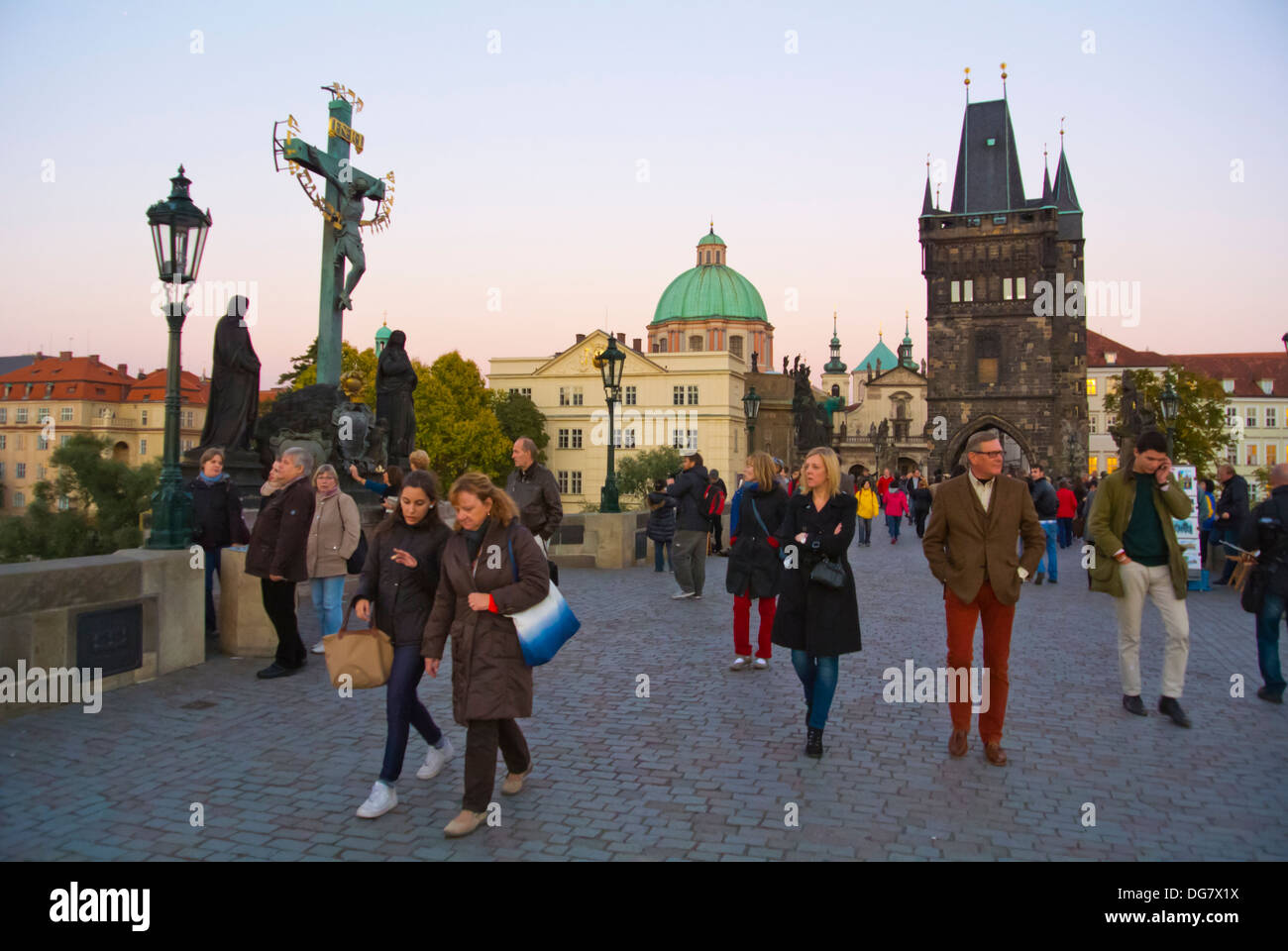 Karluv die meisten Charles Brücke Mitteleuropa Prag Tschechische Republik Stockfoto