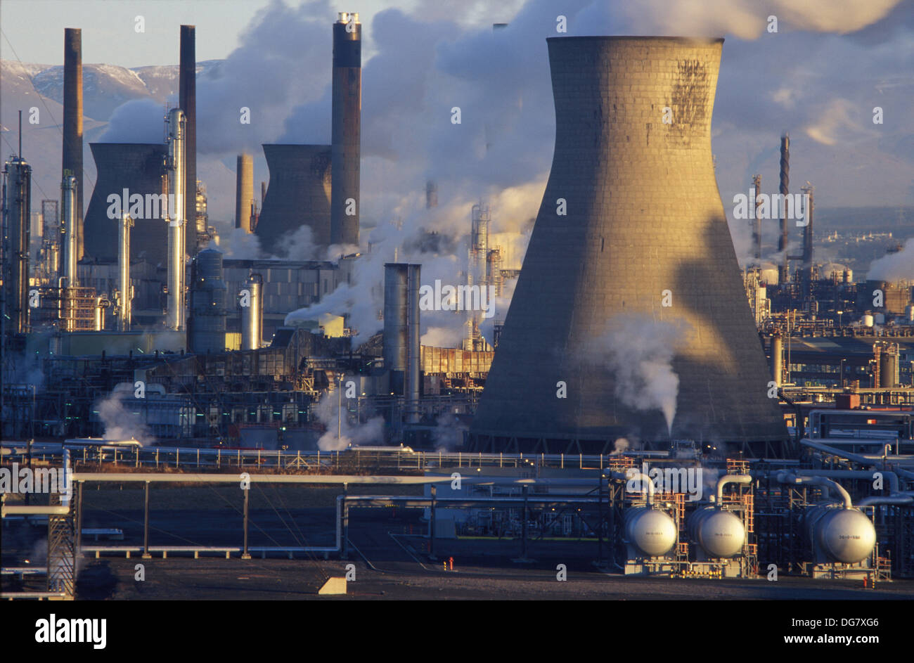 Öl-Raffinerie Grangemouth Stockfoto