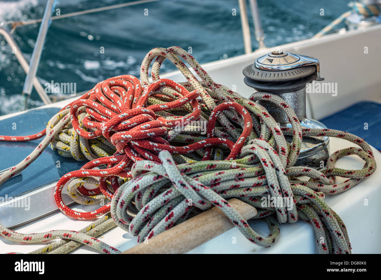 Boot-Winde-Nahaufnahme Stockfoto