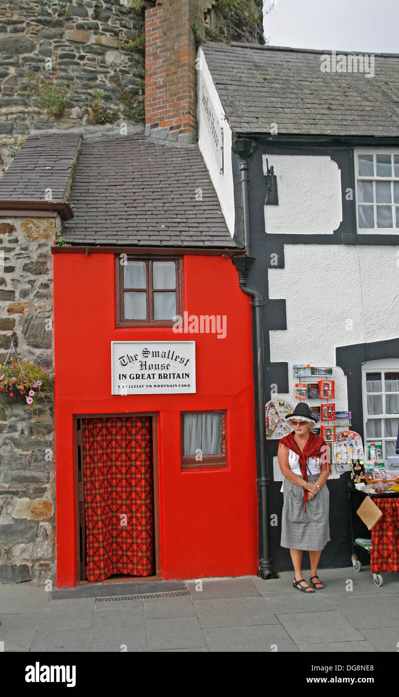 Kleinste Haus in Großbritannien Conwy Conwy Wales UK Stockfoto