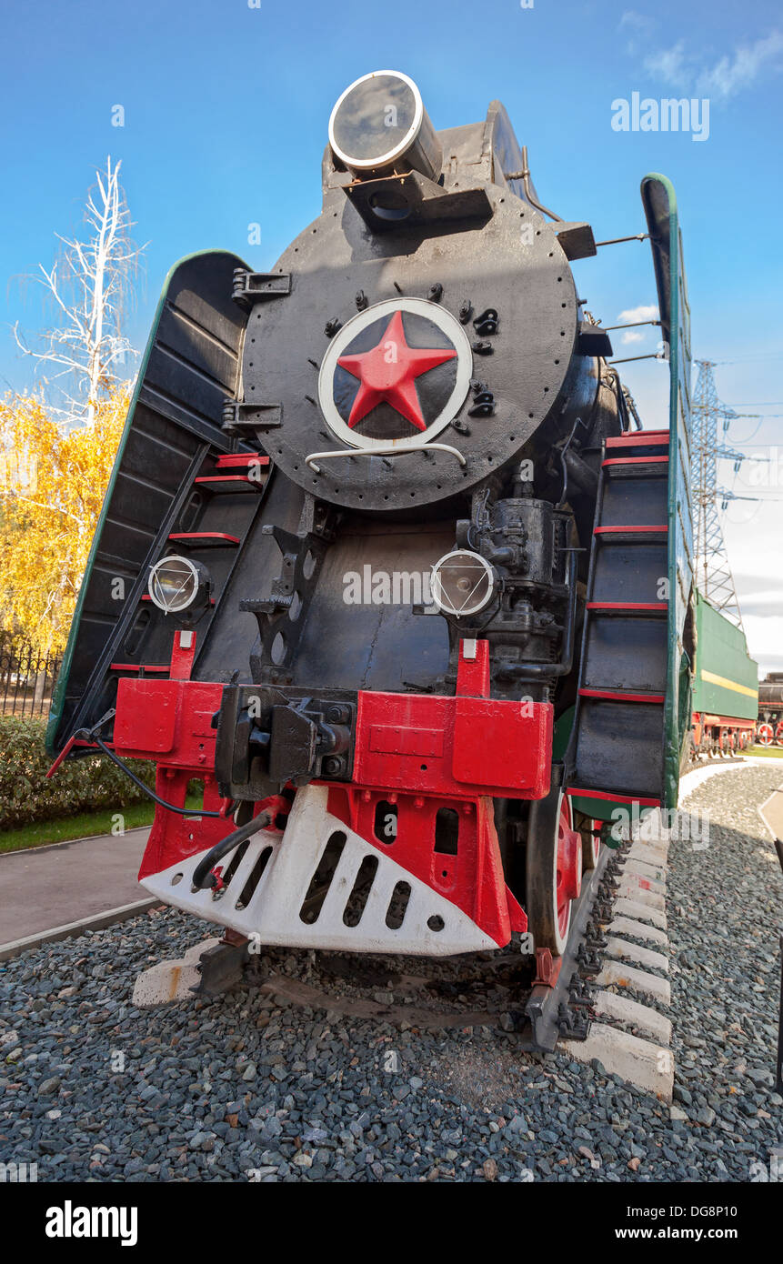 Sowjetischer Langstrecken-Passagier Lokomotive 50-Ies des XX. Jahrhunderts Stockfoto