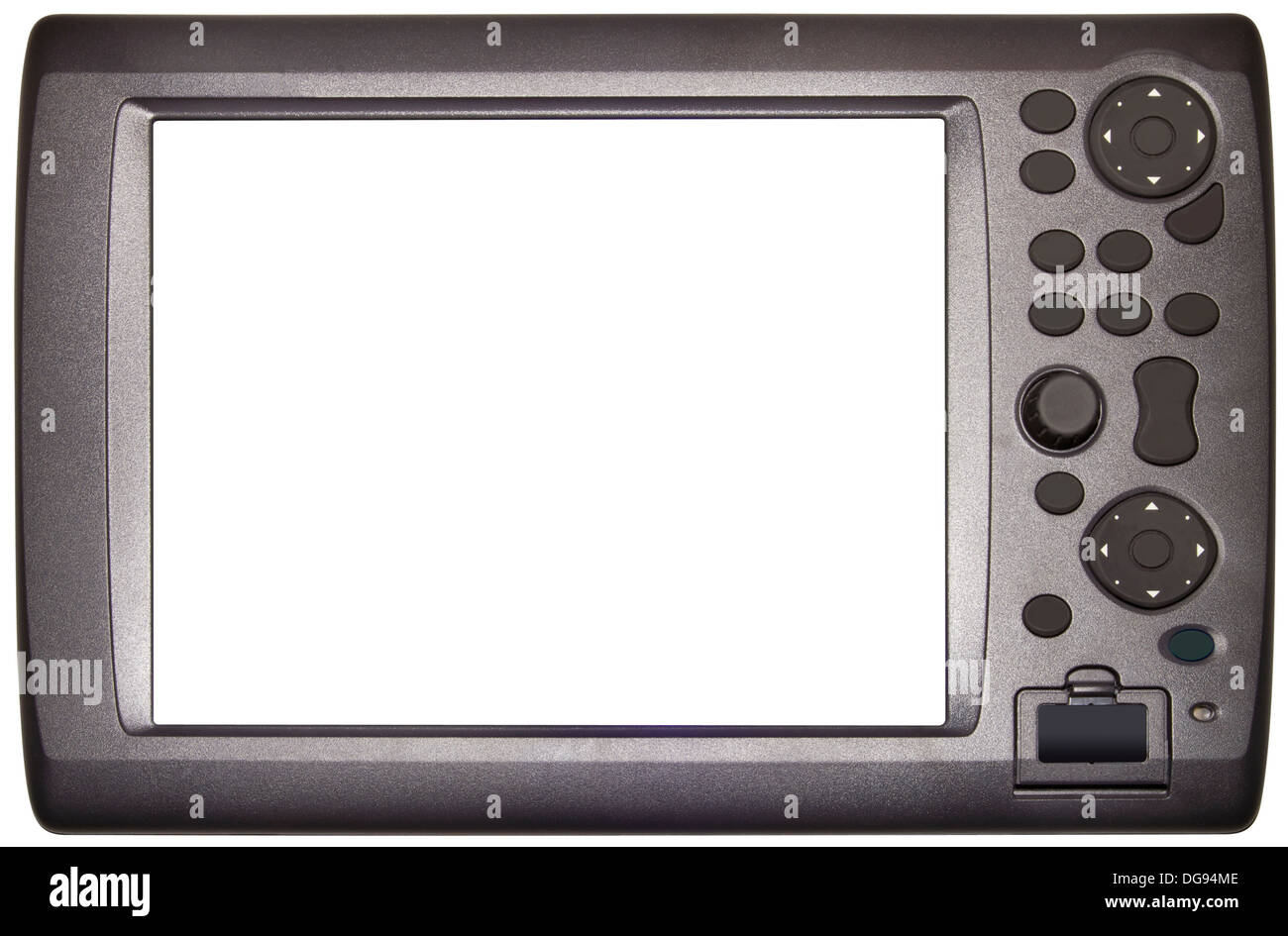 Loran-Navigation-Tablet-Gerät mit Schneidepfad isoliert Stockfoto