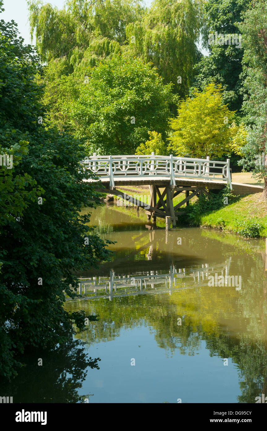 Brücke über den Fluss Cherwell, Oxford, Oxfordshire, England Stockfoto