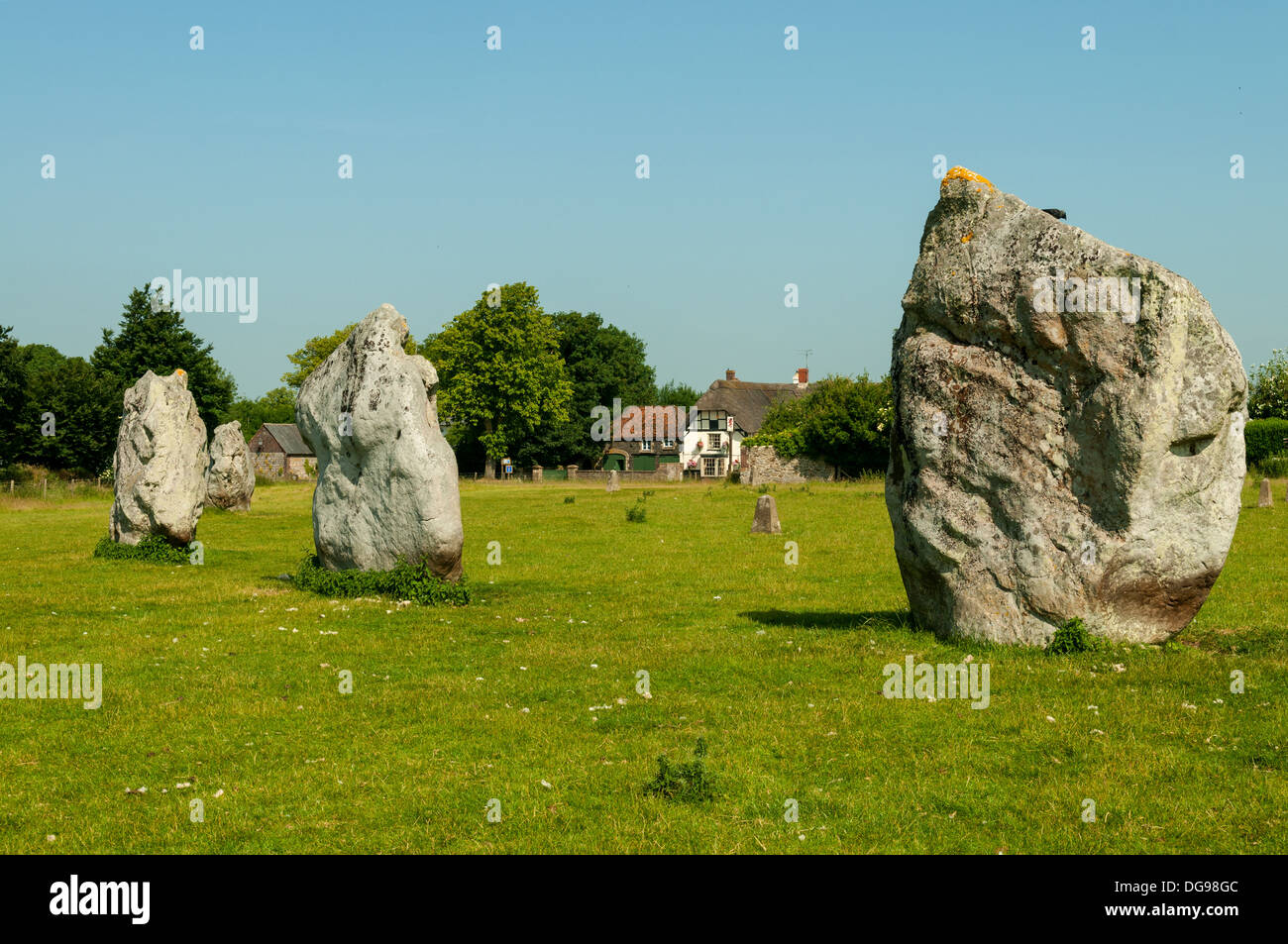 Steinkreis in Avebury, Wiltshire, England Stockfoto