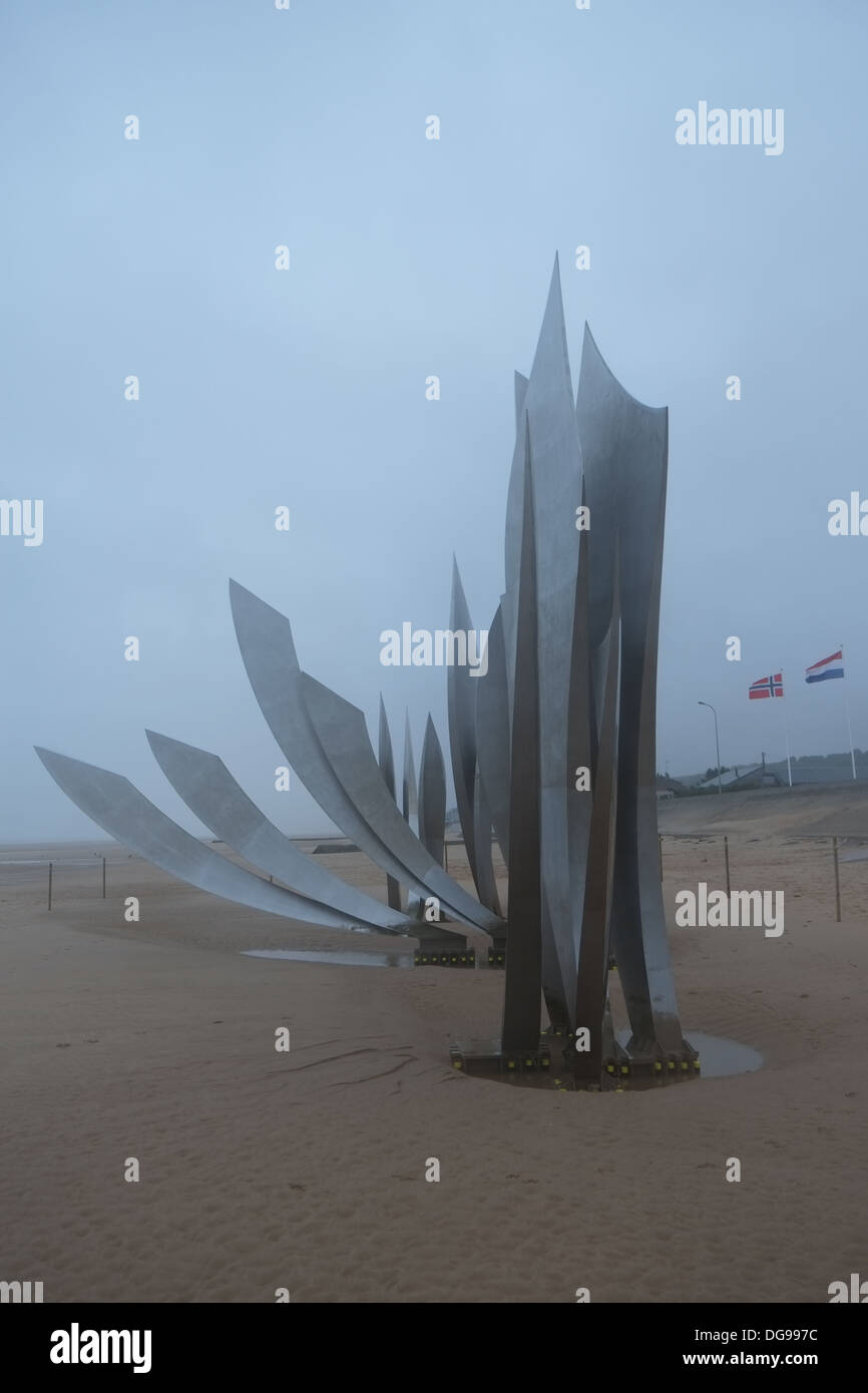 Omaha Strand Denkmal, Normandie, Frankreich Stockfoto
