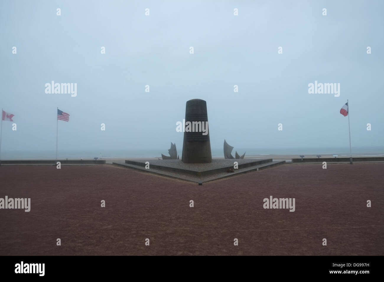 Omaha Strand Denkmal, Normandie, Frankreich Stockfoto