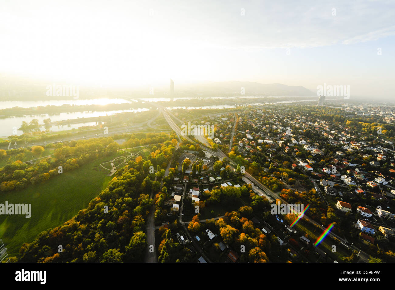 Milleniumstower, Österreich, Wien, Wien, 22. Bezirk, Donaucity Stockfoto