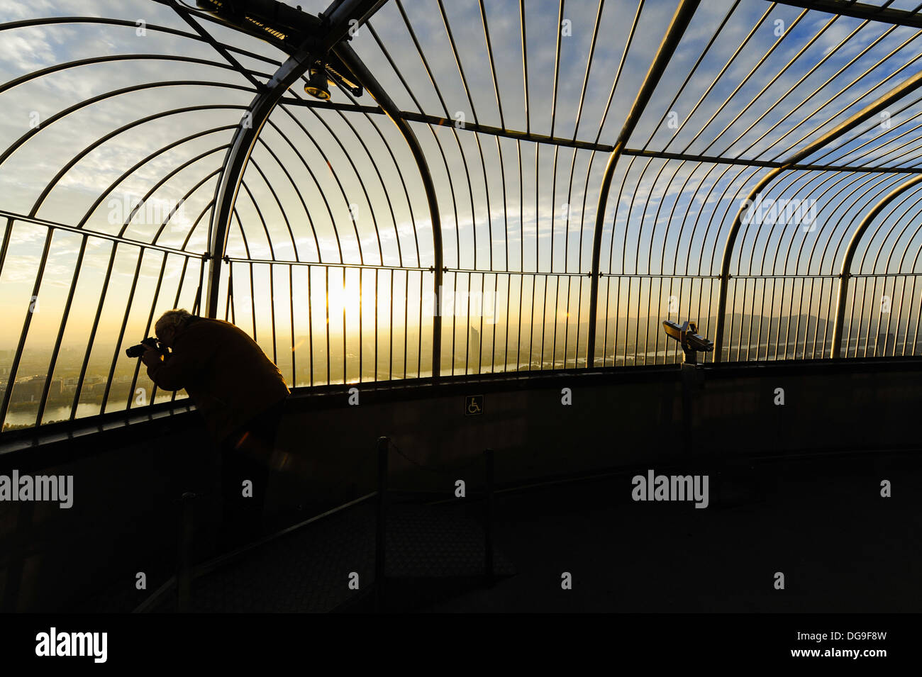 Wien, Donauturm, Österreich, 22. Bezirk, Donaucity Stockfoto