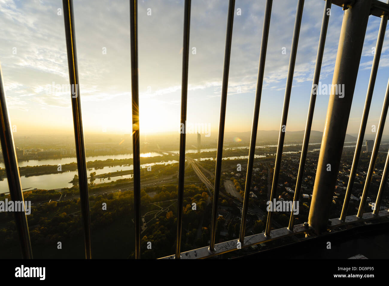 Milleniumstower, Österreich, Wien, Wien, 22. Bezirk, Donaucity Stockfoto