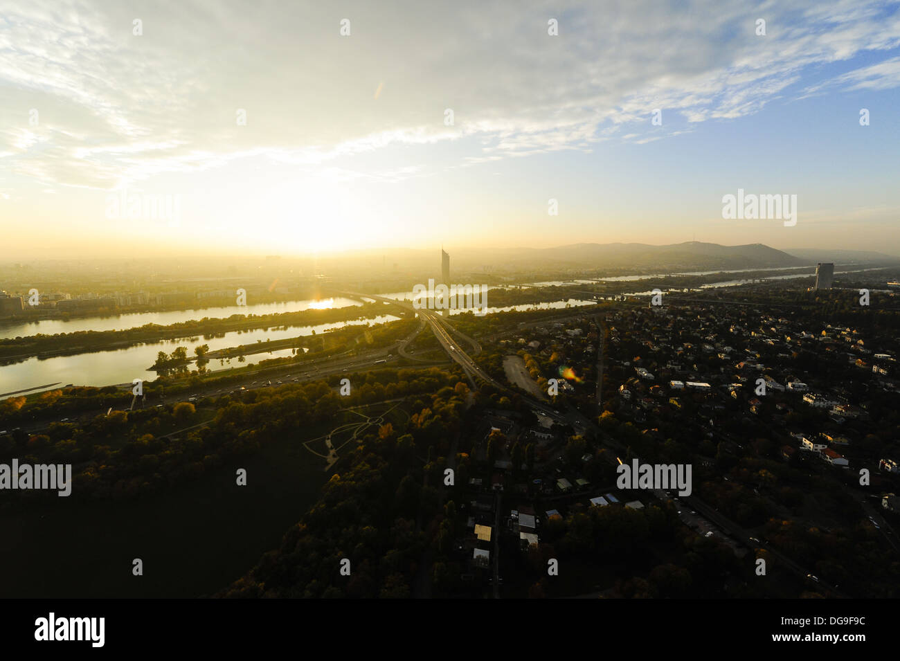 Milleniumstower, Österreich, Wien, Wien, 22. Bezirk, Donaucity Stockfoto