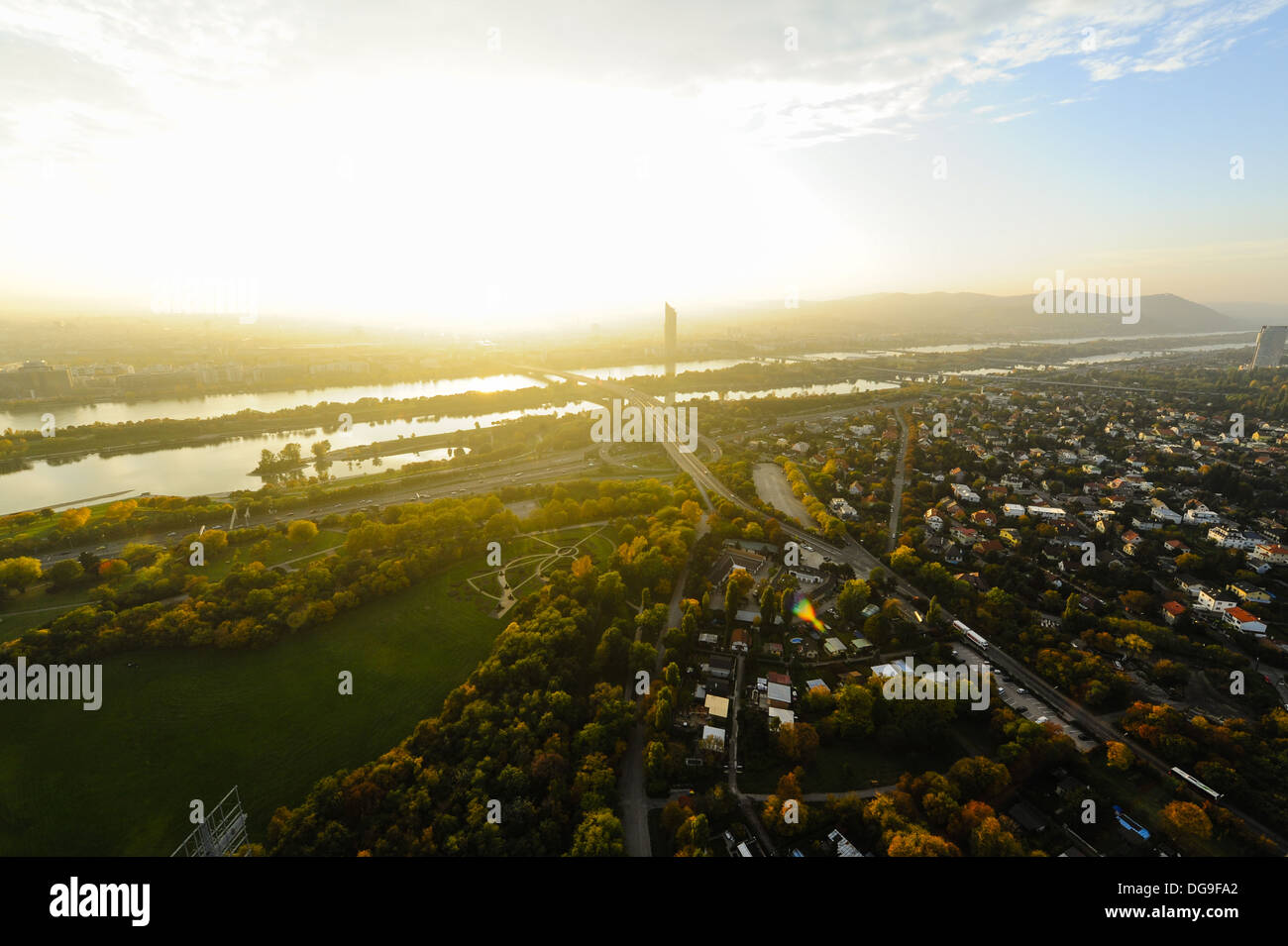 Milleniumstower, Österreich, Wien, Wien, 22. Bezirk, Donaucity Stockfoto