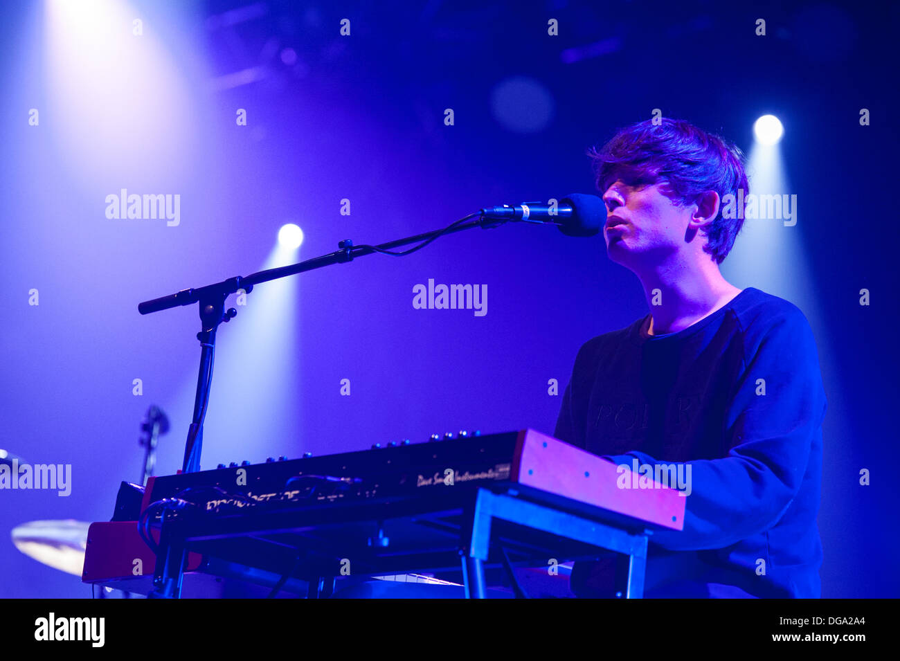 Englische elektronische Sänger James Blake führt am Zürich Openair 2013. Stockfoto