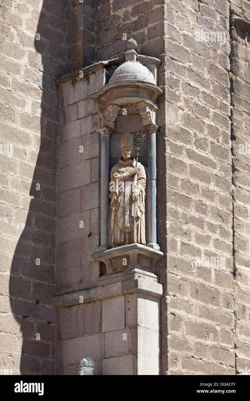 Skulptur an der Primas-Kathedrale der Heiligen Maria von Toledo, Spanien Stockfoto