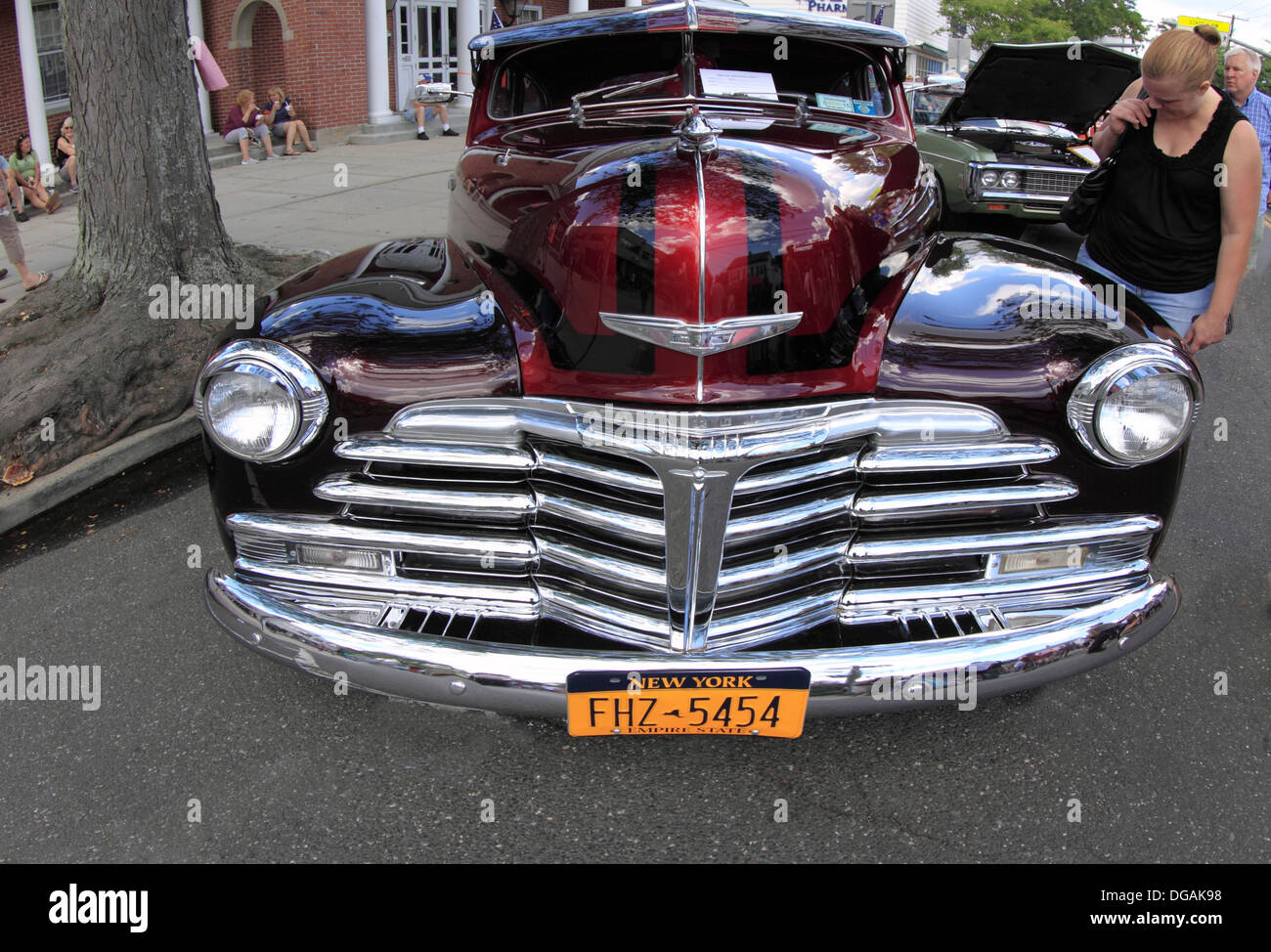 Oldtimer auf dem Display an Straßenfest Sayville Long Island New York Stockfoto