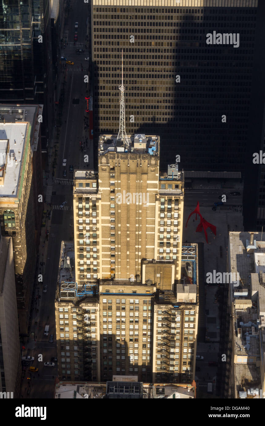 Luftaufnahme von Clark Adams (Banker) Building, Chicago, USA Stockfoto