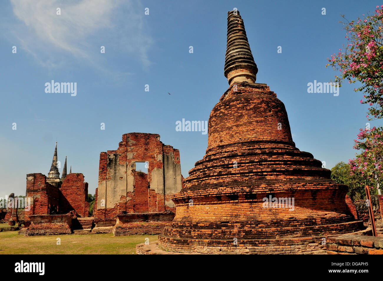 Alte Hauptstadt von Thailand - Ayutthaya Historical Park Stockfoto