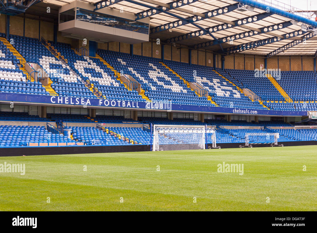 Shed End, Chelsea Football Club, Stamford Bridge, Chelsea, London, England Stockfoto