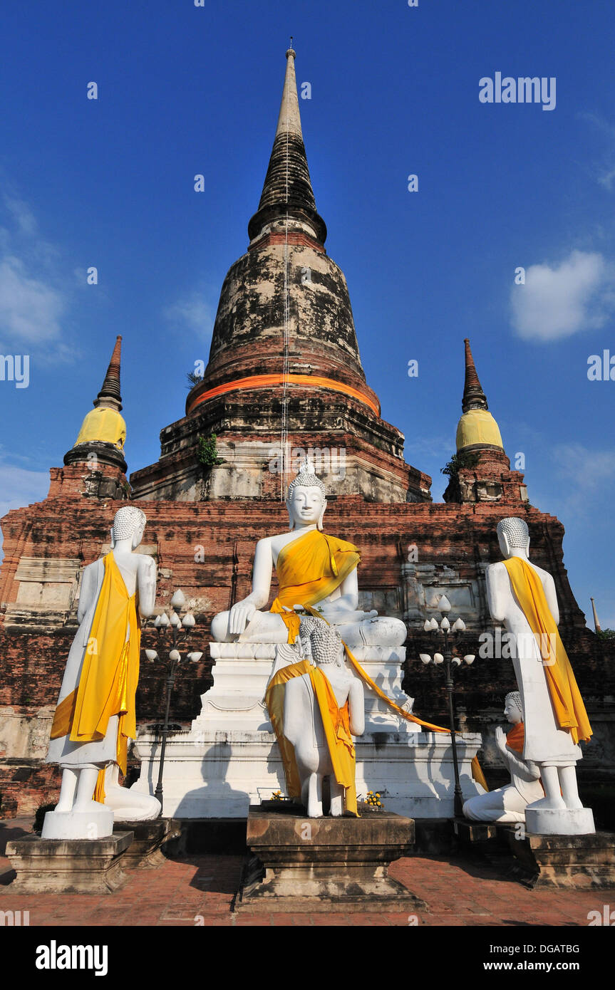 Wat Yai Chai Mongkons in der Provinz Ayutthaya, Thailand Stockfoto