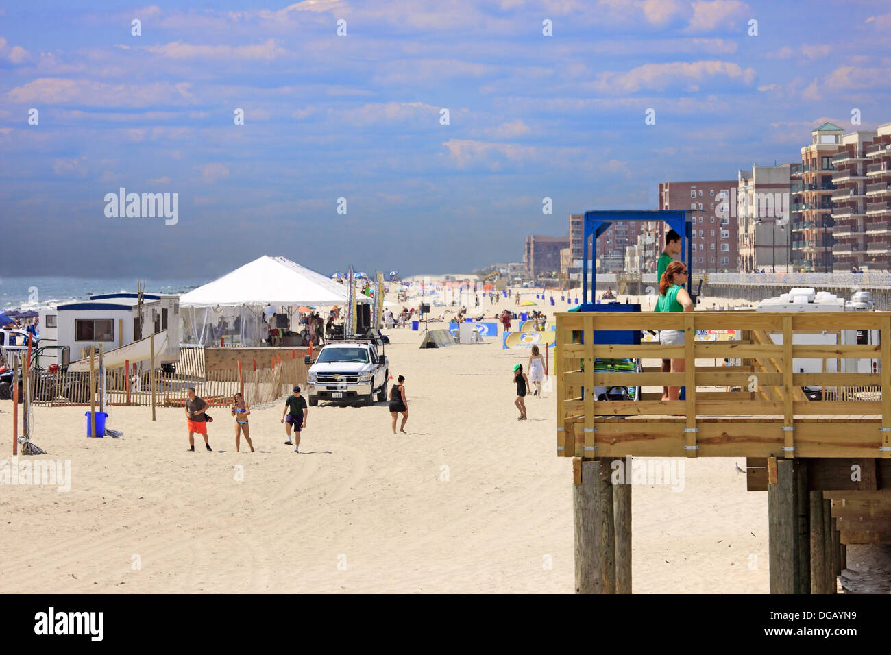 Am Strand Long Beach Long Island New York Stockfoto