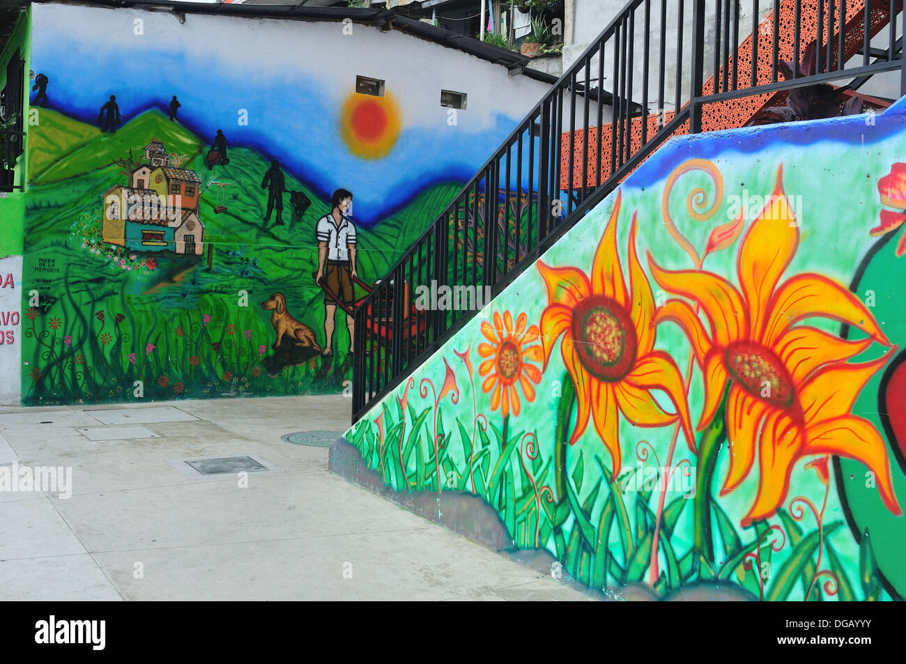 COMUNA 13-20 de Julio Bezirk in MEDELLIN. Abteilung von Antioquia. Kolumbien Stockfoto
