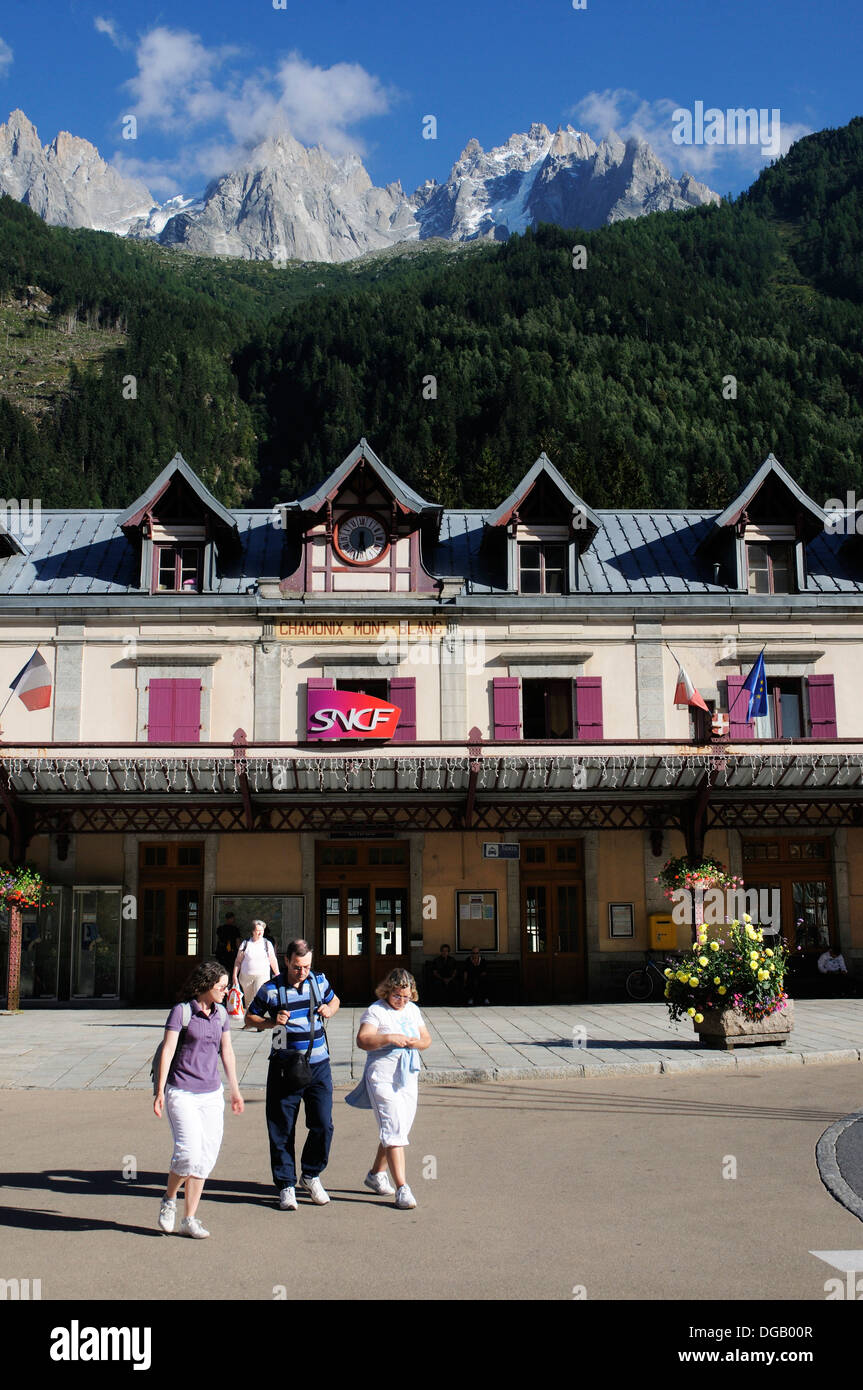 Chamonix-Mont Blanc Bahnhof, Frankreich Stockfoto