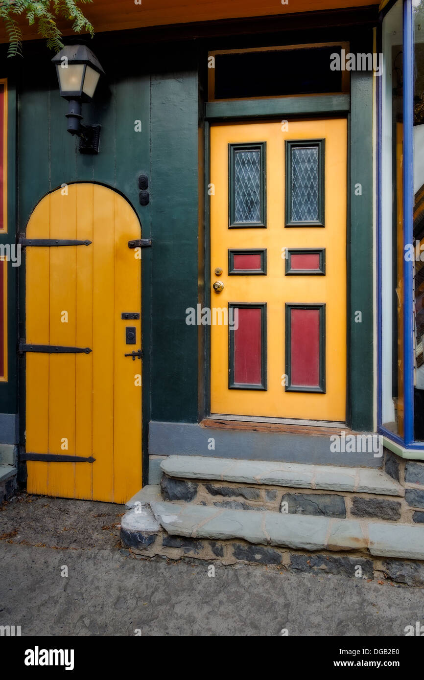Bunten Türen an der malerischen Kleinstadt von Lambertville, New Jersey. Stockfoto