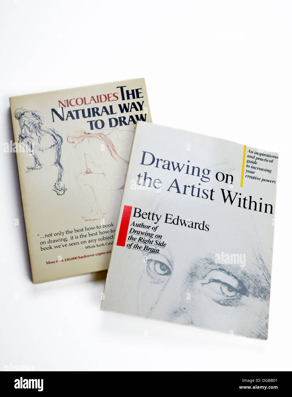 Die natürliche Weise, durch Kimon nicolaides Zeichnen & Zeichnung auf der Künstler innerhalb von Betty Edwards, zwei wichtige Bücher in der Kunst Studie Stockfoto