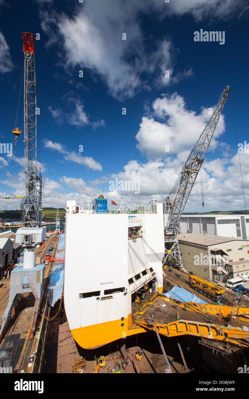 Die Docks in Falmouth, Cornwall, UK. Stockfoto