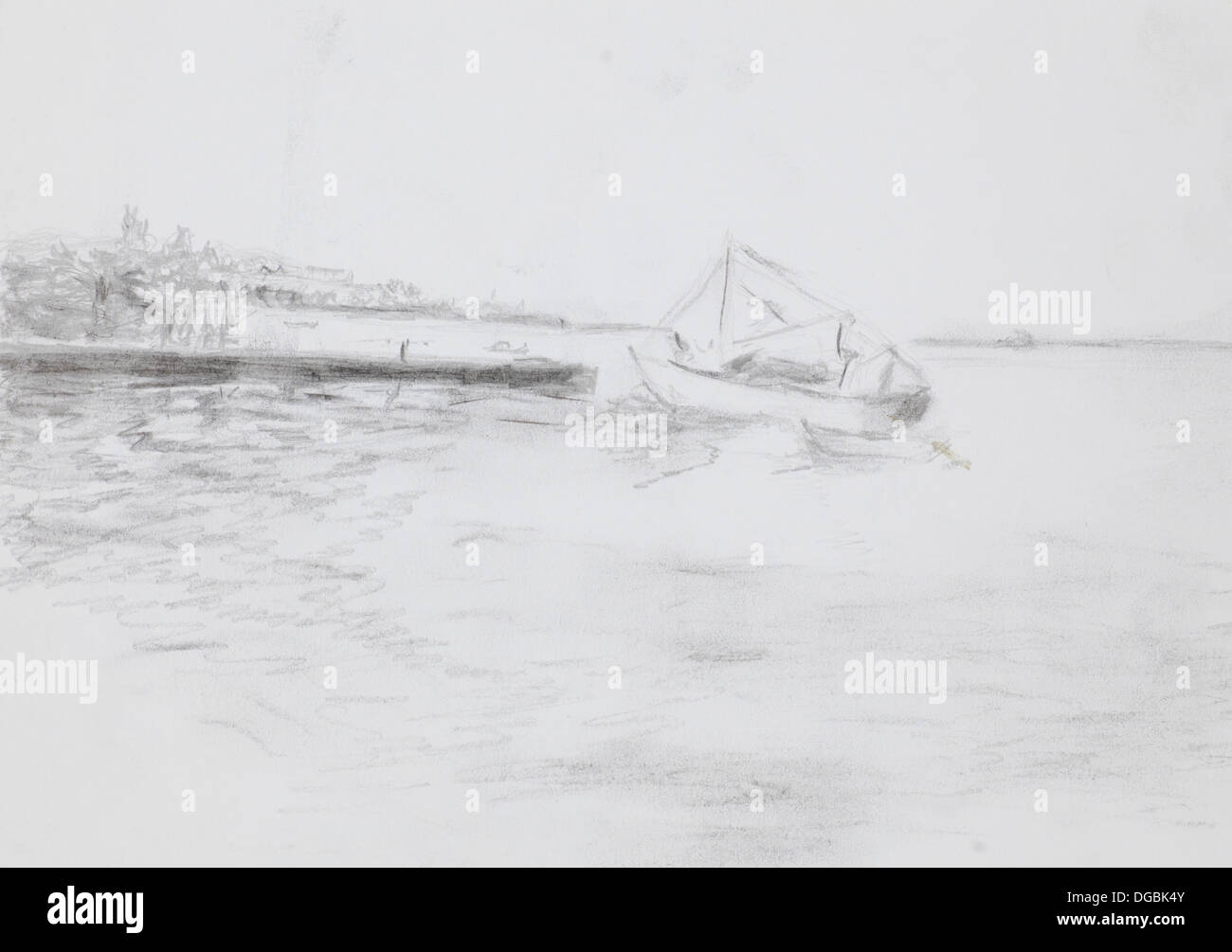  Segelboot bleistift handgezeichnet -Fotos und -Bildmaterial in hoher Illustration 