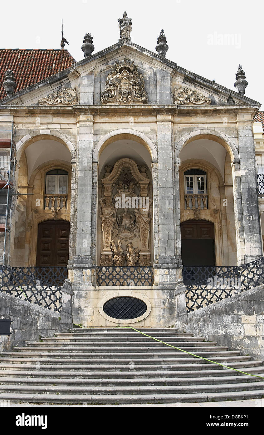 Über Latina, Universität von Coimbra. Beira Litoral, Portugal Stockfoto