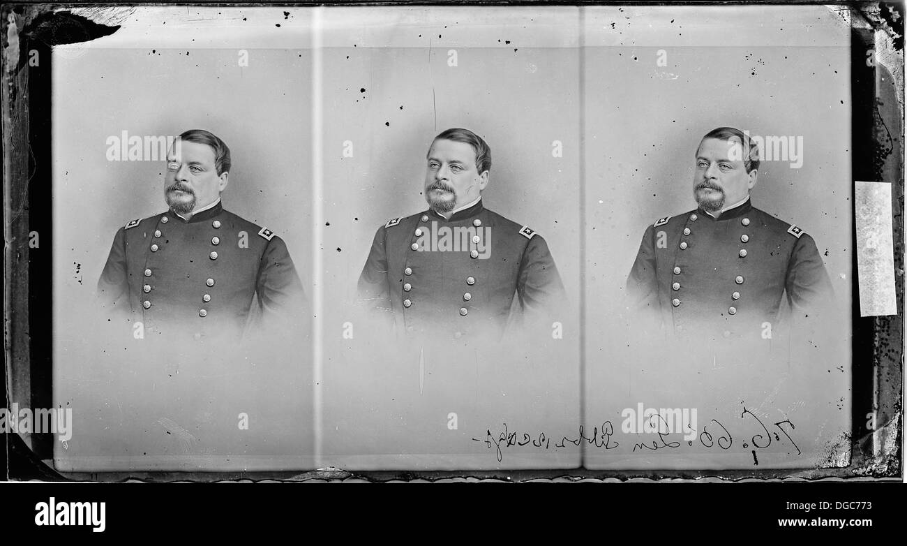Ein Porträt von General Alfred Gibbs, einem Offizier der Union Army, der während des Amerikanischen Bürgerkriegs diente und an wichtigen militärischen Einsätzen beteiligt war. Stockfoto