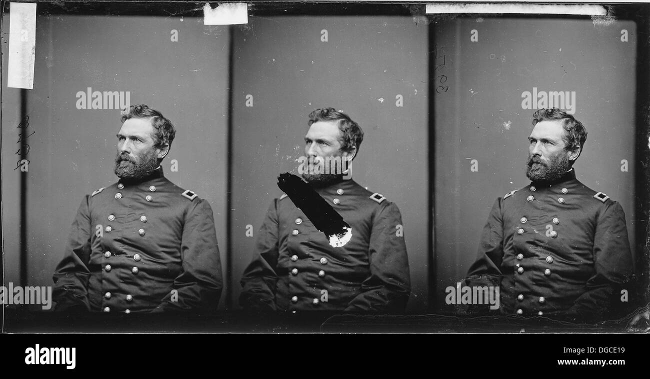 General Hiram G. Berry, ein Militärführer der Union Army während des Bürgerkriegs, ist in diesem historischen Bild dargestellt. Stockfoto