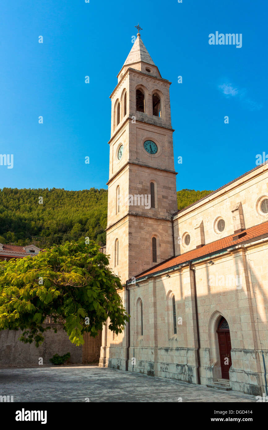 Neoromanische Kirche der Reinigung von Notre-Dame in Smokvica auf der Insel Korcula, Kroatien Stockfoto