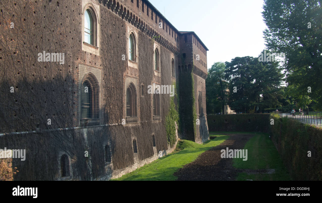 Gärten des Castello Sforzesco (Castello Sforzesco), Mailand, Lombardei, Italien Stockfoto