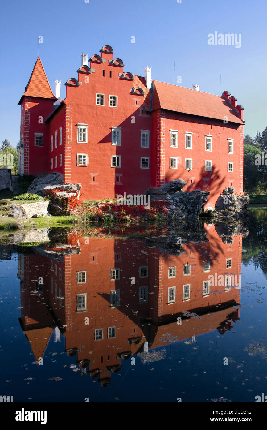 Cervena Lhota Schloss in Südböhmen, Tschechien. Stockfoto