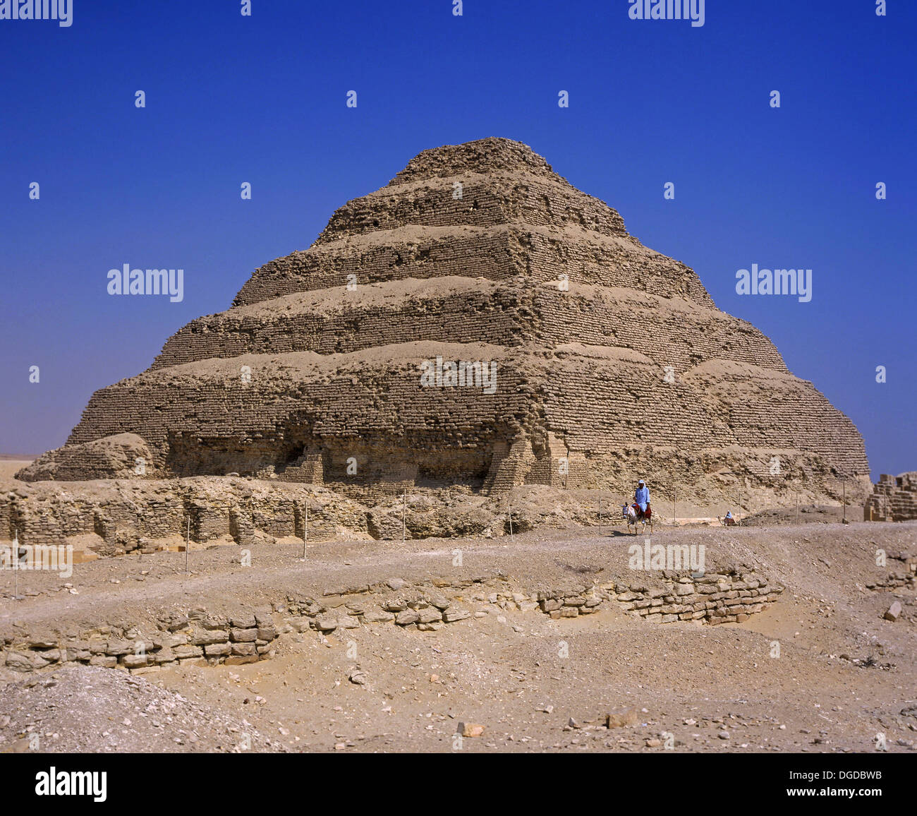 Der Schritt Pyramide des Djoser (oder Zoser), Sakkara, Ägypten, Afrika Stockfoto