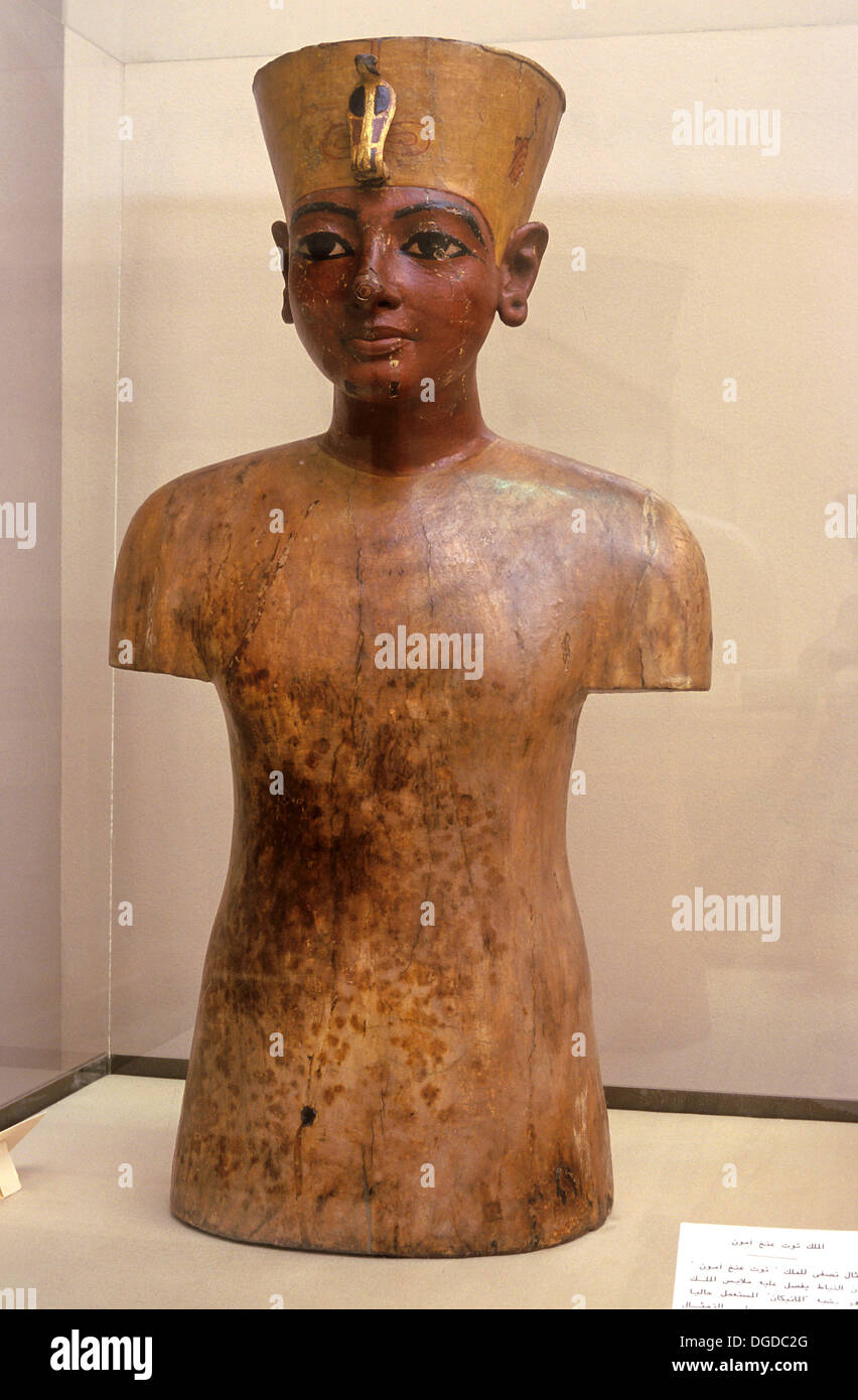 Attrappe des jungen Pharao, Tutanchamun Schatz, Museum für ägyptische Altertümer, Kairo, Ägypten, Afrika Stockfoto