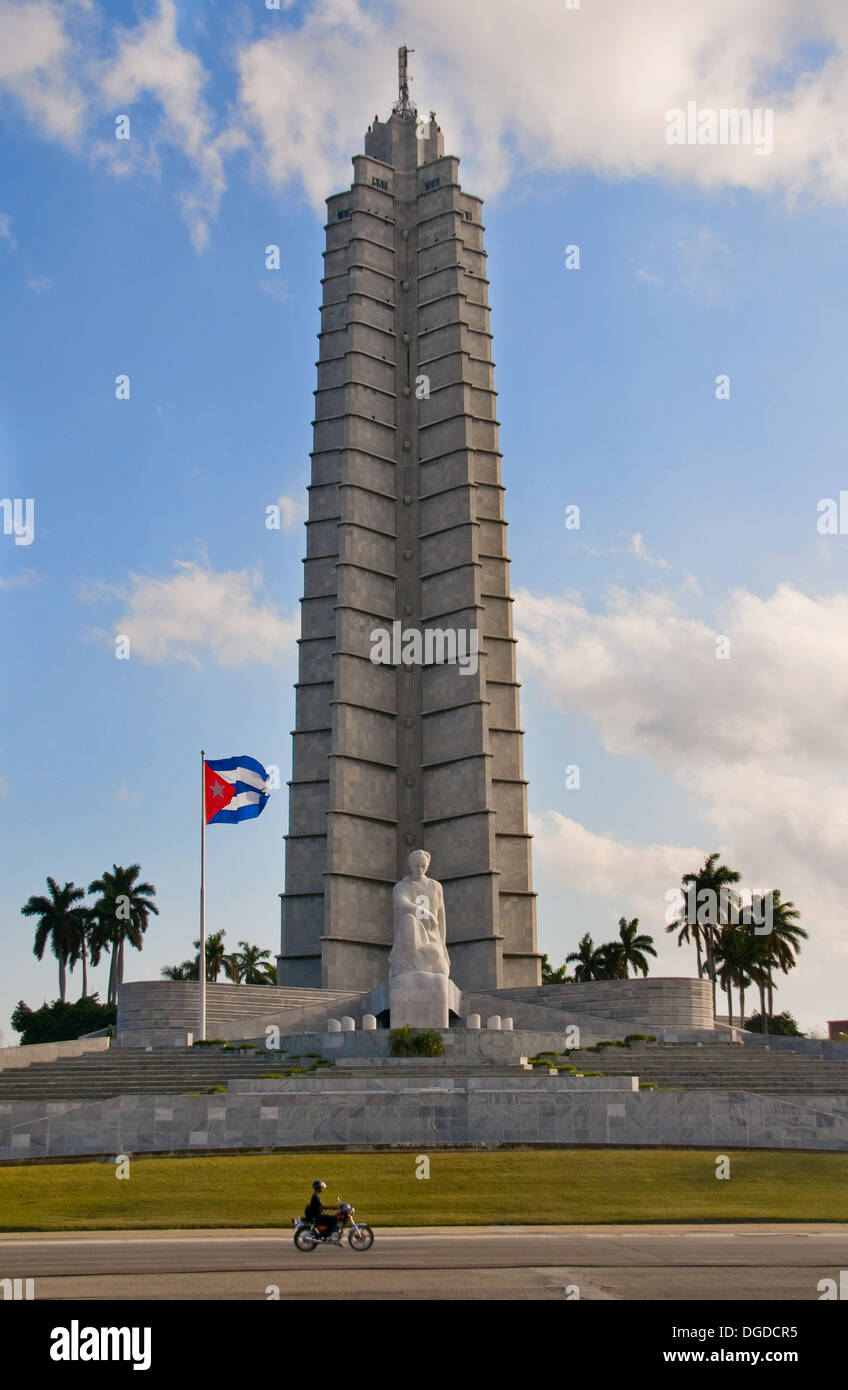 Jose Marti Denkmal in Plaza De La Revolucion (Platz der Revolution). La Havanna, Kuba. Stockfoto