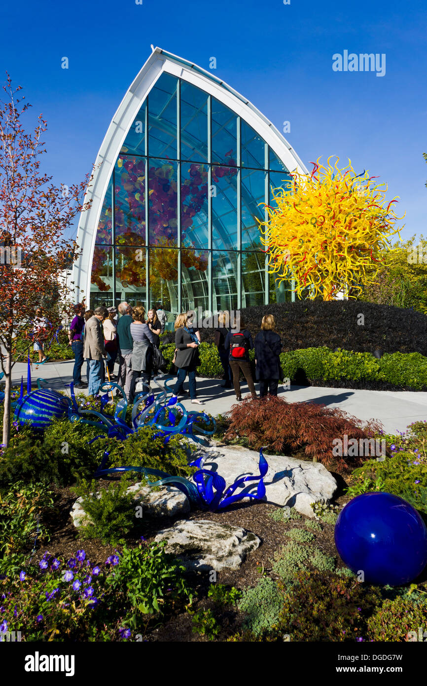 Chihuly Garden Glass Museum Seattle Stockfotos Chihuly Garden