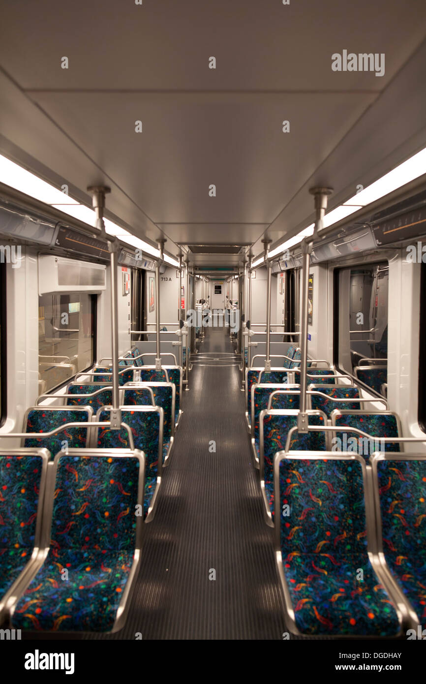 Einrichtung einer neuen Los Angeles Metro Zug Auto Stockfoto